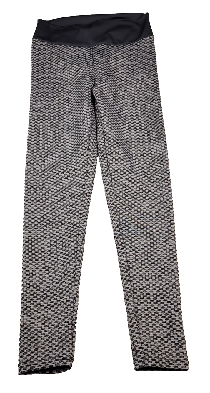 Vortelli Tik Tok Leggings Womens XS/S Gray White Ruched Butt Lift Stretch Yoga
